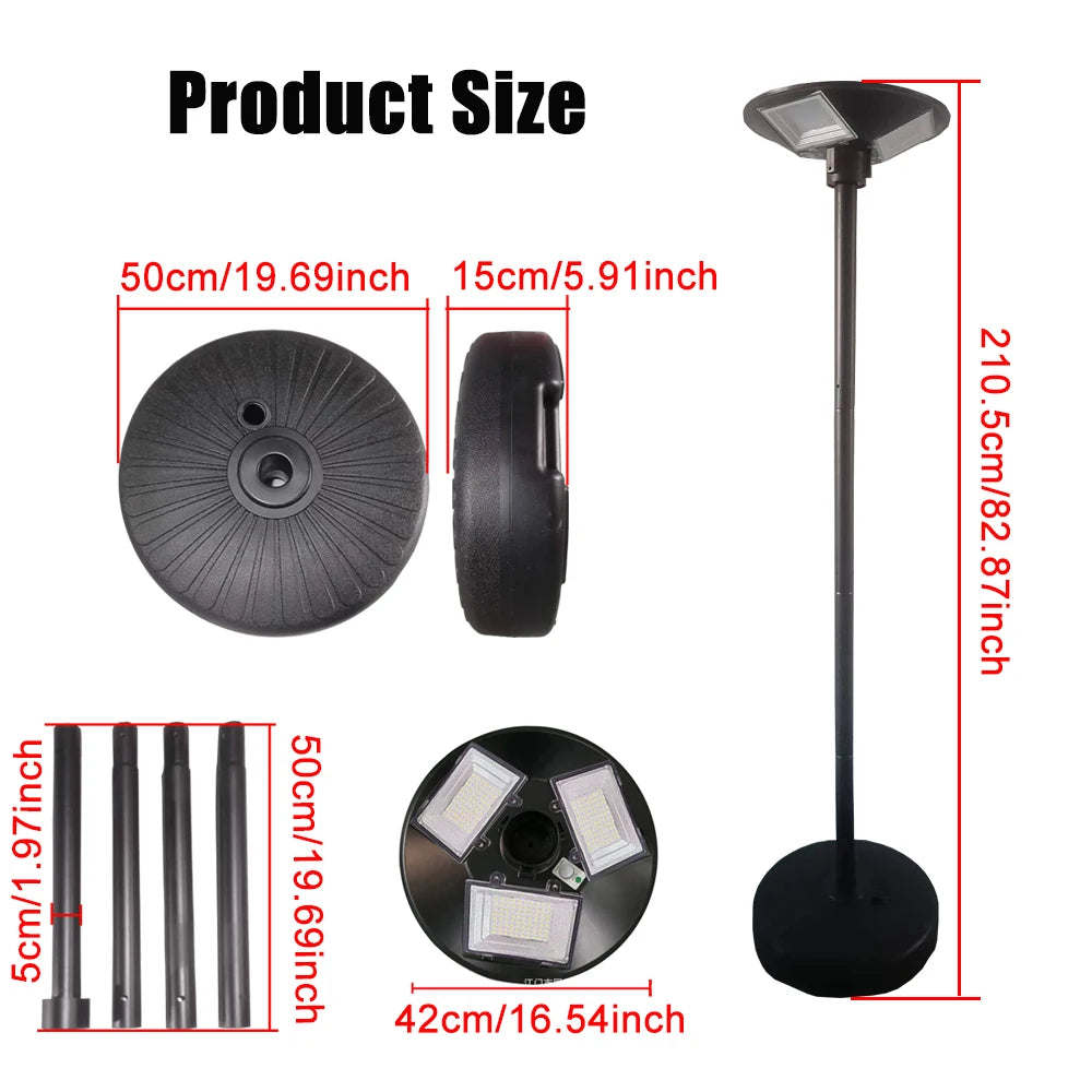 Portable Solar Floor Lights Motion Sensor Solar Garden light Solar Street Lamp Outdoor Emergency Waterproof for Parking Yard