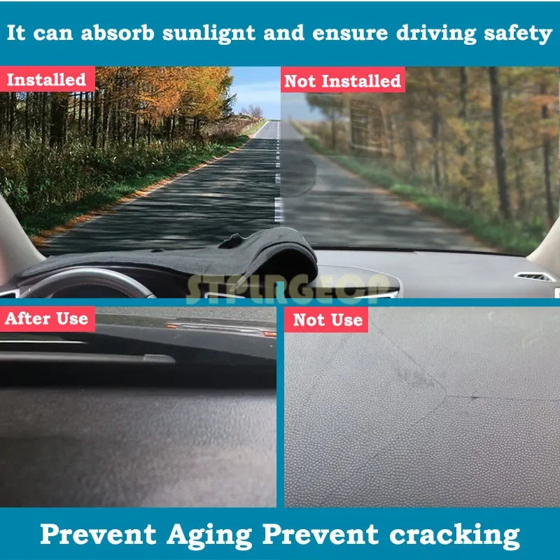 For Honda Fit Jazz 2008-2013 GE6 GE7 GE8 GE9 High Quality Dashboard Mat Dashmat Cover Pad Sunshade Carpet Accessories