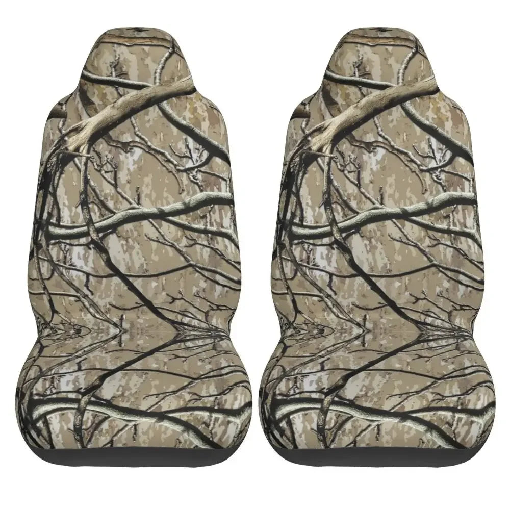 Camouflage Hunting Universal Car Seat Cover Four Seasons For SUV Tree Car Seat Covers Fiber Seat Protector