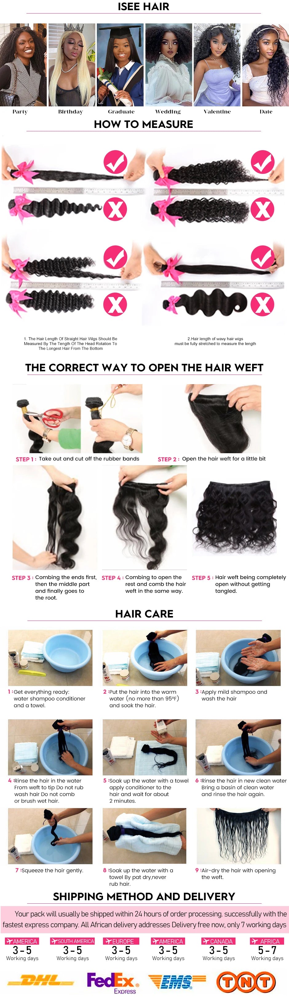 ISEE HAIR Brazilian Straight Hair Extensions Hair Weave Bundles Nature Color 3 Bundles Thick Straight Human Hair Bundles