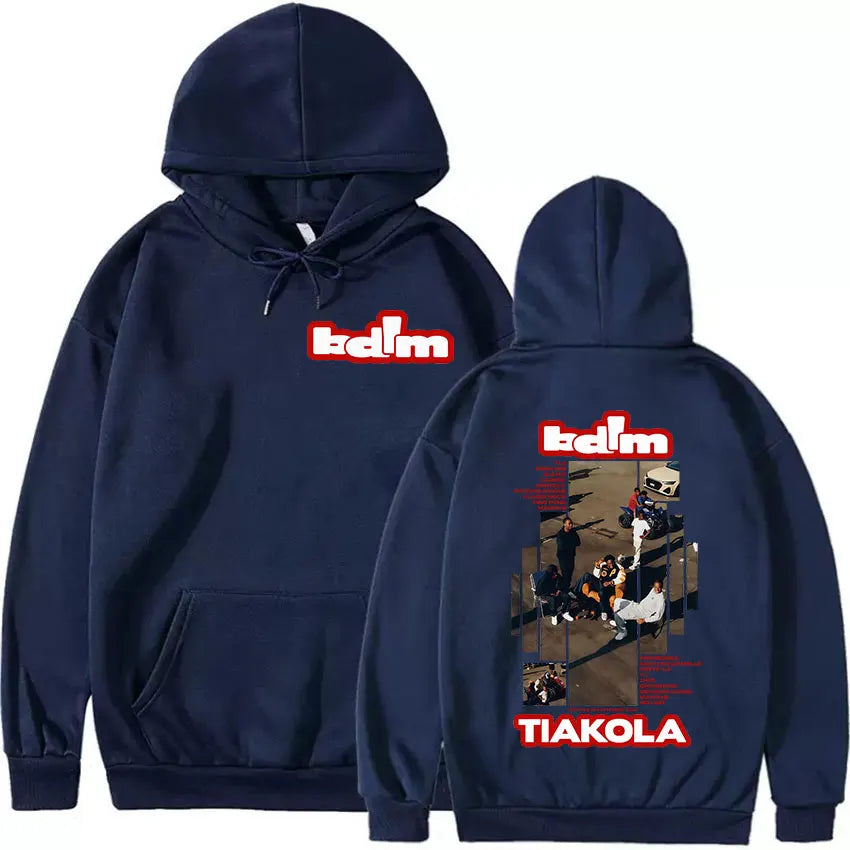 Rapper TIAKOLA Bdim Tour 2025 Album Merch Graphic Hoody Men's Fashion Oversized Sweatshirt Vintage Cozy Fleece Hoodie Streetwear