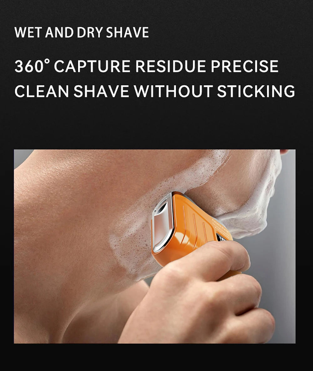 Mini Electric Shaver Dual Blade Shaver Men Facial Beard Trimmer Rechargeable Portable Wet Dry Electric Razor