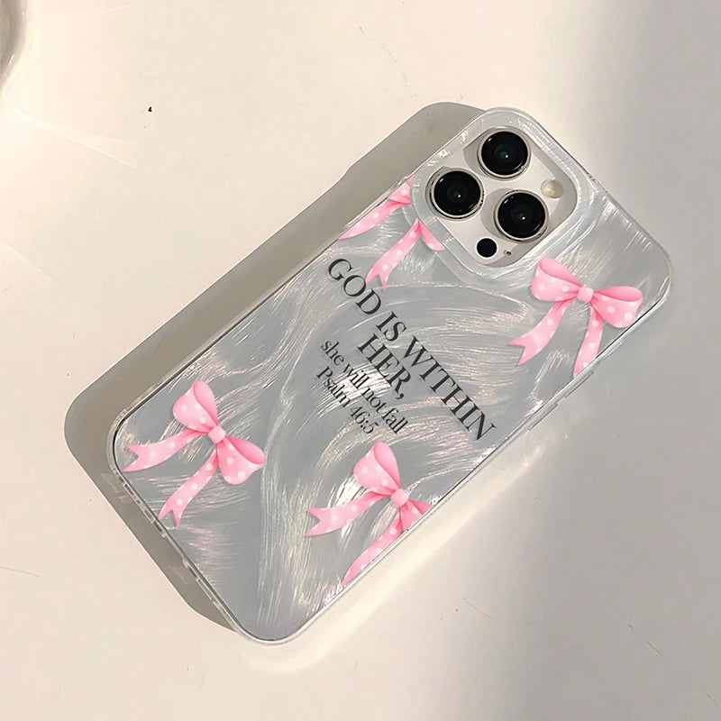 Cute Bible Verse Graphic Phone Case For iPhone 17 Pro Max 16 15 14 13 12 11 16E 17E Air XS XR X 8 Plus Shockproof Bumper Cover