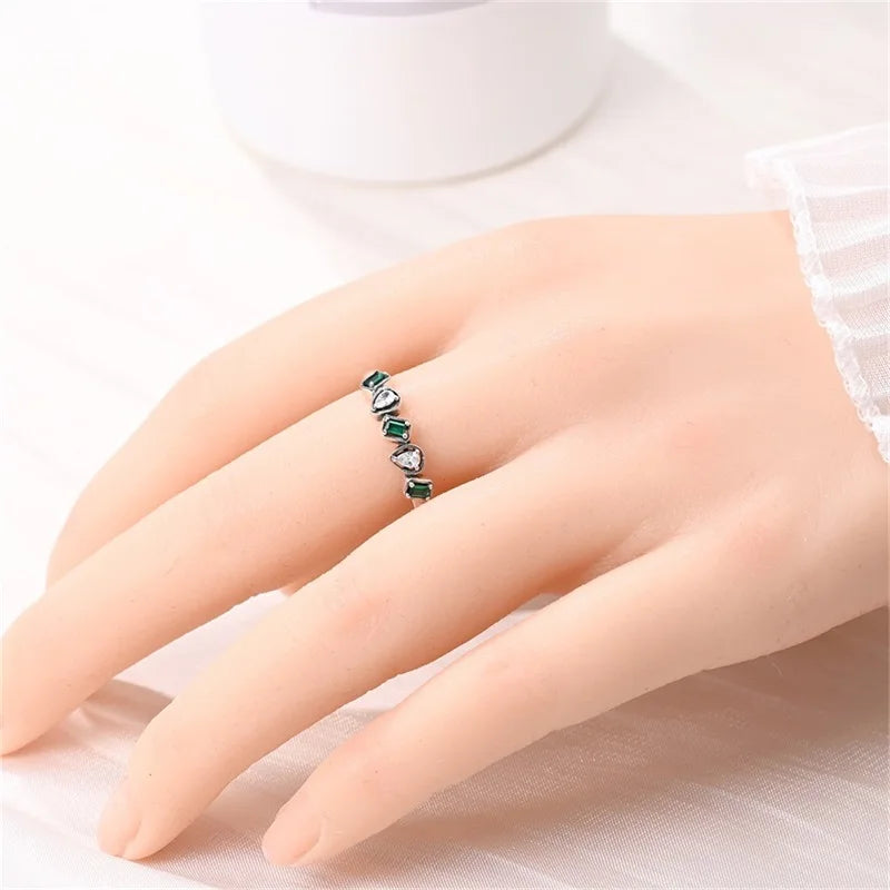 925 Silver Romantic Princess Pink Bow Rings For Women Fashion Star Moon Devil's Eye Ring Valentine's Day Wedding Jewelry Gifts