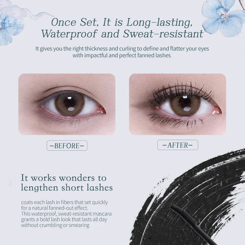 Flower Knows Mascara Eyeliner Butterfly Cloud Collection Long-lasting Waterproof Lash-Lengthening Non-Smudge Fine Natural