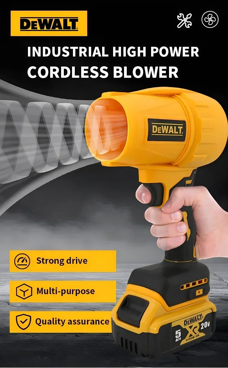 Dewalt  Brush Air Hair Dryer Wireless Turbo Fan Handheld Violent Fan Dryer 20V Rechargeable Dust Removal Tool