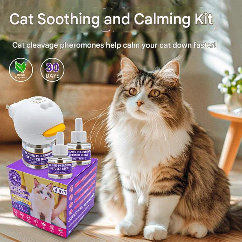 Cat and Dog Pheromone Diffusion 4-in-1 Pet Set Electric Heating Pheromone Odorless Pheromone Relieves Pet Emotional Stress