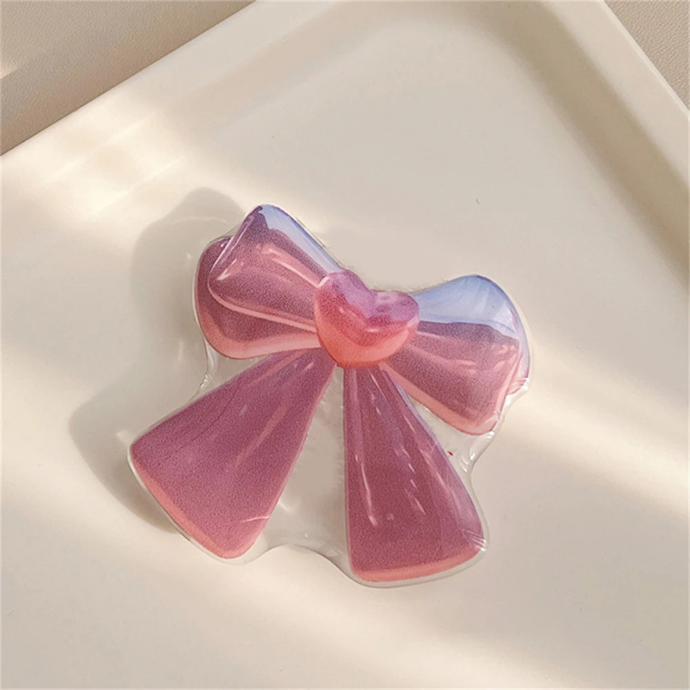 Cute Butterfly Phone Grip Tok Griptok  Holder Ring For iPhone 16 Universal Accessories Lovely Bowknot Phone Stand Bracket Socket