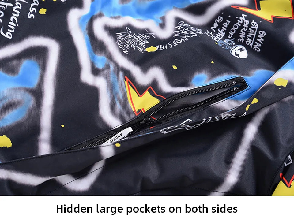 Winter Ski Suit for Men Outdoor Sports Warm Windproof Waterproof Snow Jackets Pants Male Ski Equipment Snowboard Jacket SK032