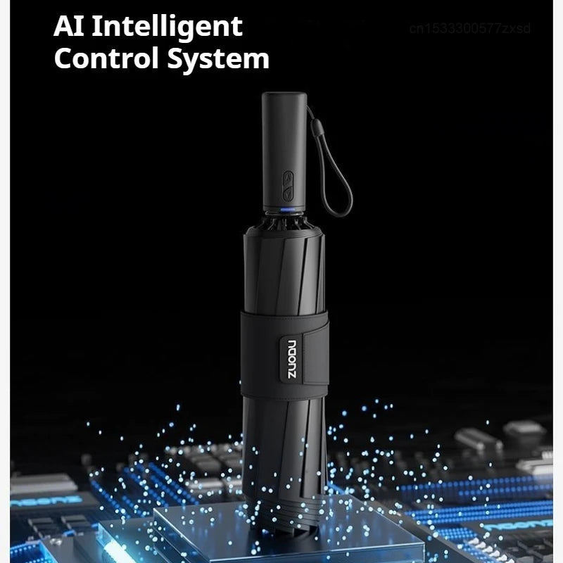 ZUODU Intelligent Electric Reverse Umbrella Fully Automatic Reinforcement Thickened Durable Rainproof Sunscreen Dual Use