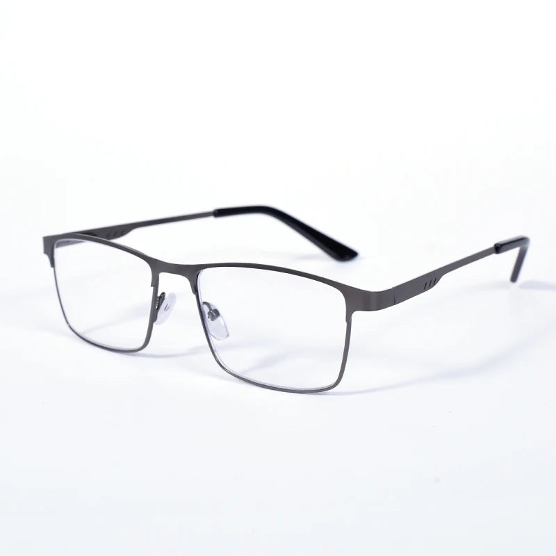 2025 NEW Men Blue light blocking Reading Glasses for Men Metal Full Frame Readers Magnifier Presbyopia Lens Eyewear +75+100+125