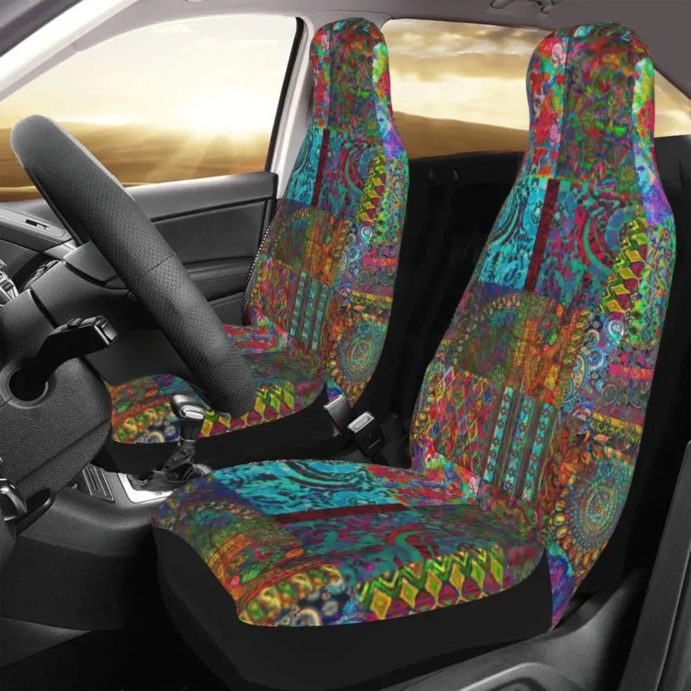 Boho Aztec Universal Car Seat Cover Four Seasons Women Ethnic Persian Tribal Car Seat Cushion Fabric Hunting
