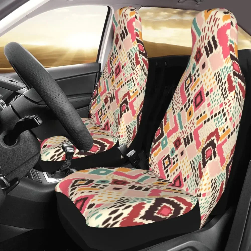 Boho Aztec Universal Car Seat Cover Four Seasons Women Ethnic Persian Tribal Car Seat Cushion Fabric Hunting