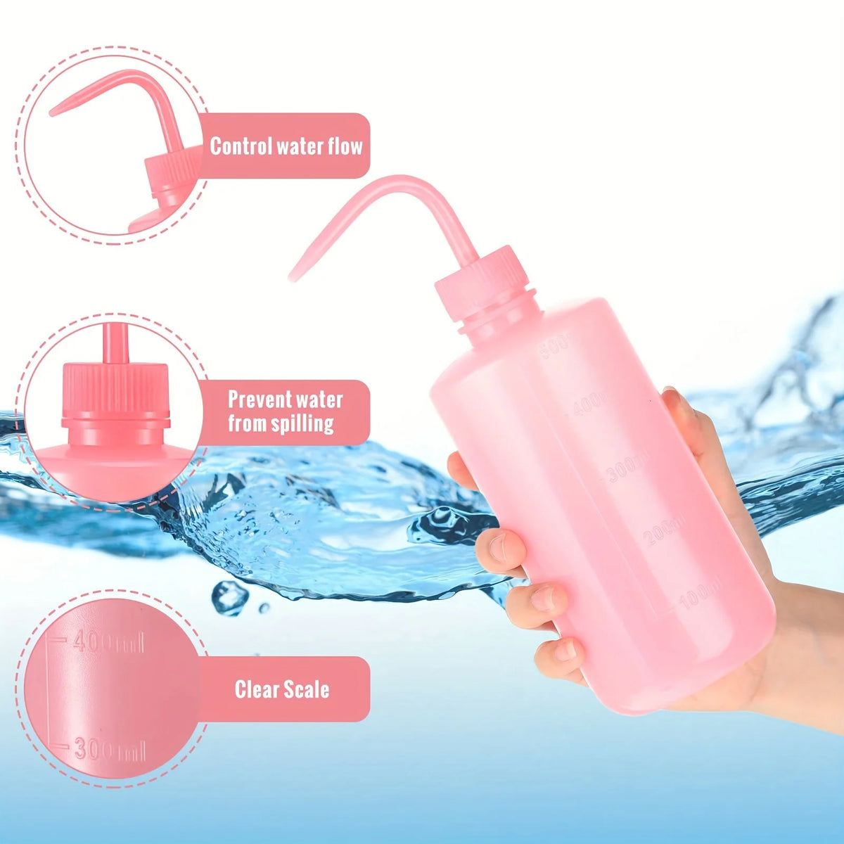 250/500ml Tattoo Wash Bottle 1/2pcs Plastic Safety Rinse Bottle Watering Tools  Lab Non-Spray Squeeze Bottle Tattoo Supplies