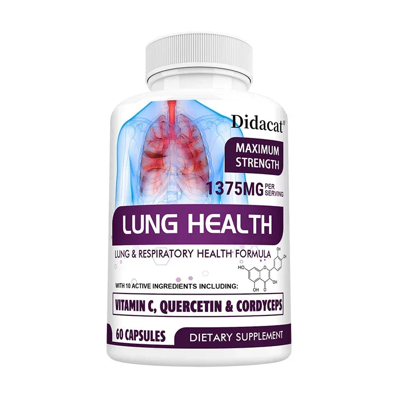 Lung Detox & Cleanse - Supports Bronchial and Respiratory Health, Relieves Breathlessness, Boosts Immunity - 120 Capsules