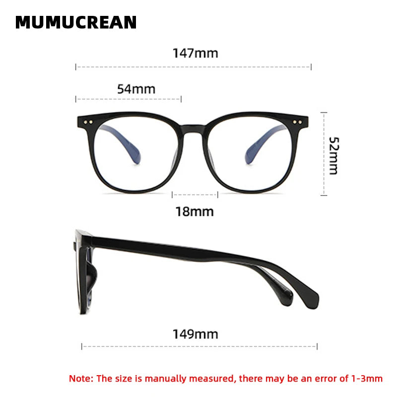 New TR round frame anti-blue light glasses for men and women plain lenses can be fitted with prescription lenses