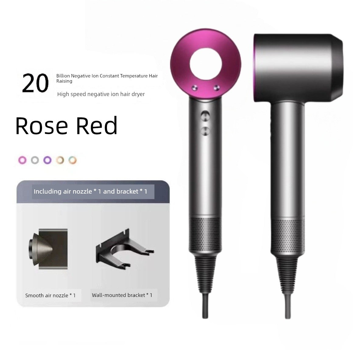 Hair Dryer For Home Negative Ion Top with High-Speed Hair Dryer Student High-Power Negative Ion Leaf-Free Hair Blowing Hair Dryer