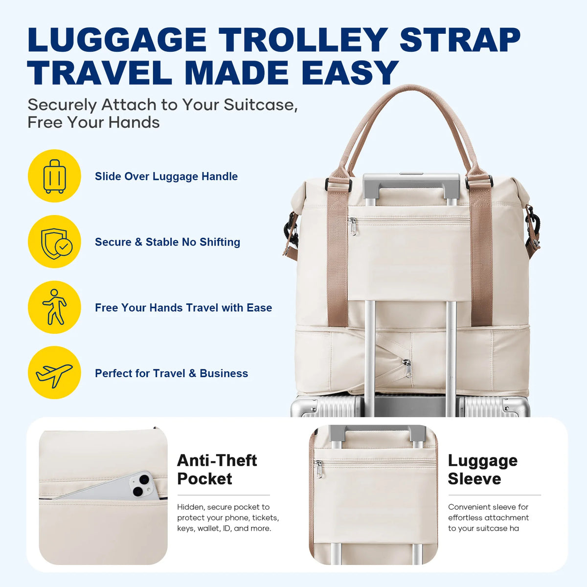 Weekend Bags for Women Travel Bag Ryanair Cabin Bag 40x30x20 Foldable Hand Luggage Travel Bag for Men Waterproof Gym Sports Bag