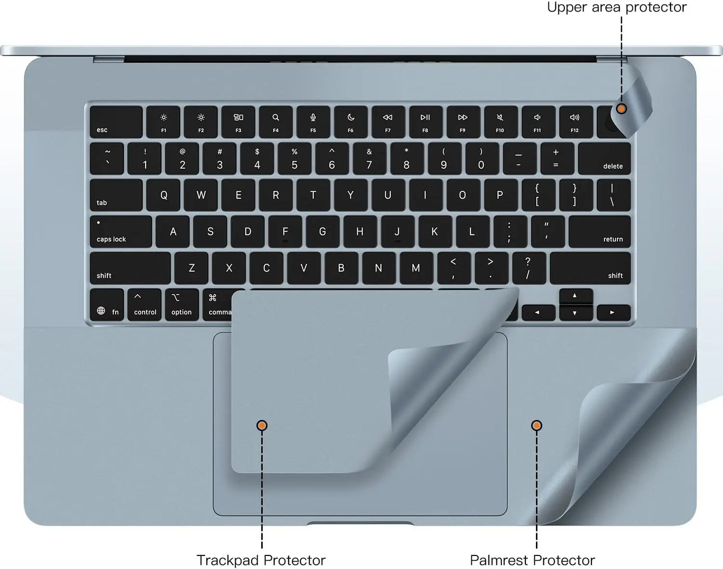 For MacBook Air15.3 inch Palm Rest Protector Cover 2024 2023 2025 M2 M3 M4 Chip A2941 A3114 Anti-Scratch Wrist Rest Sticker Skin