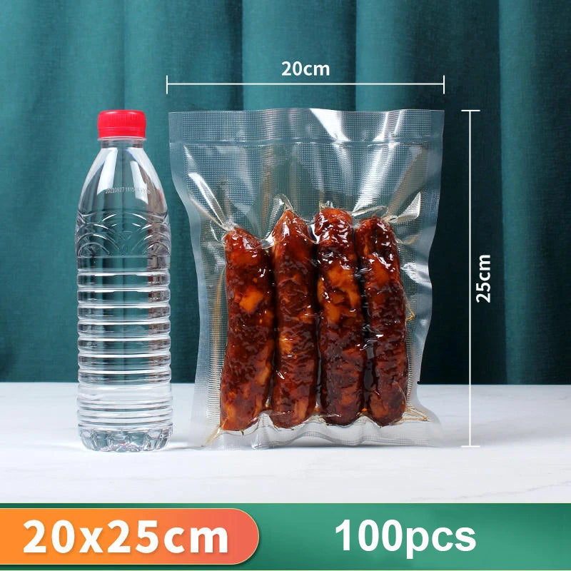 Vacuum Packaging Bags for Food 100pcs Food Storage Vacuum Bags for Vacuum Sealer Machine  Food Fresh Long Keeping Empty Bags