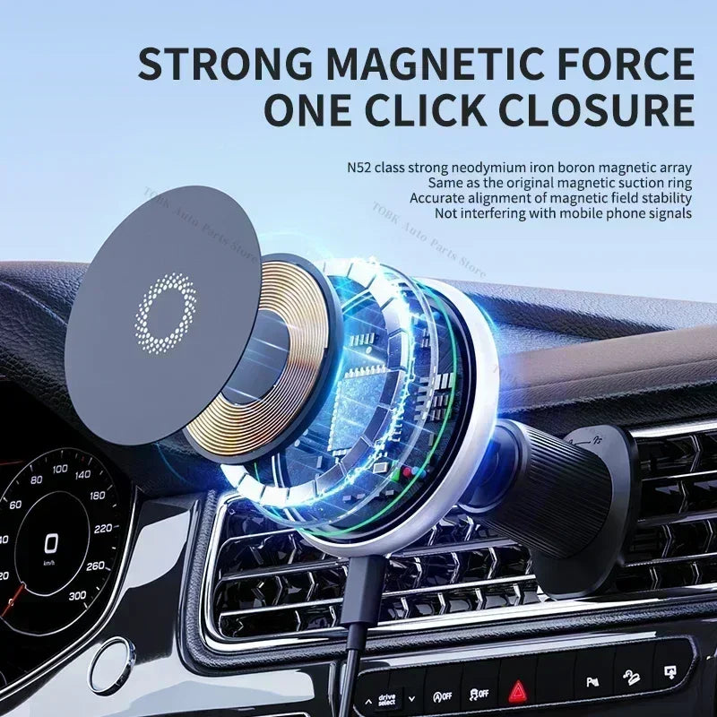 Magnetic Car Phone Holder For Audi Q3 8U 2013-2017 2018 Wireless Charging Special Fixed Bracket Base MagSafe Mount Accessoires