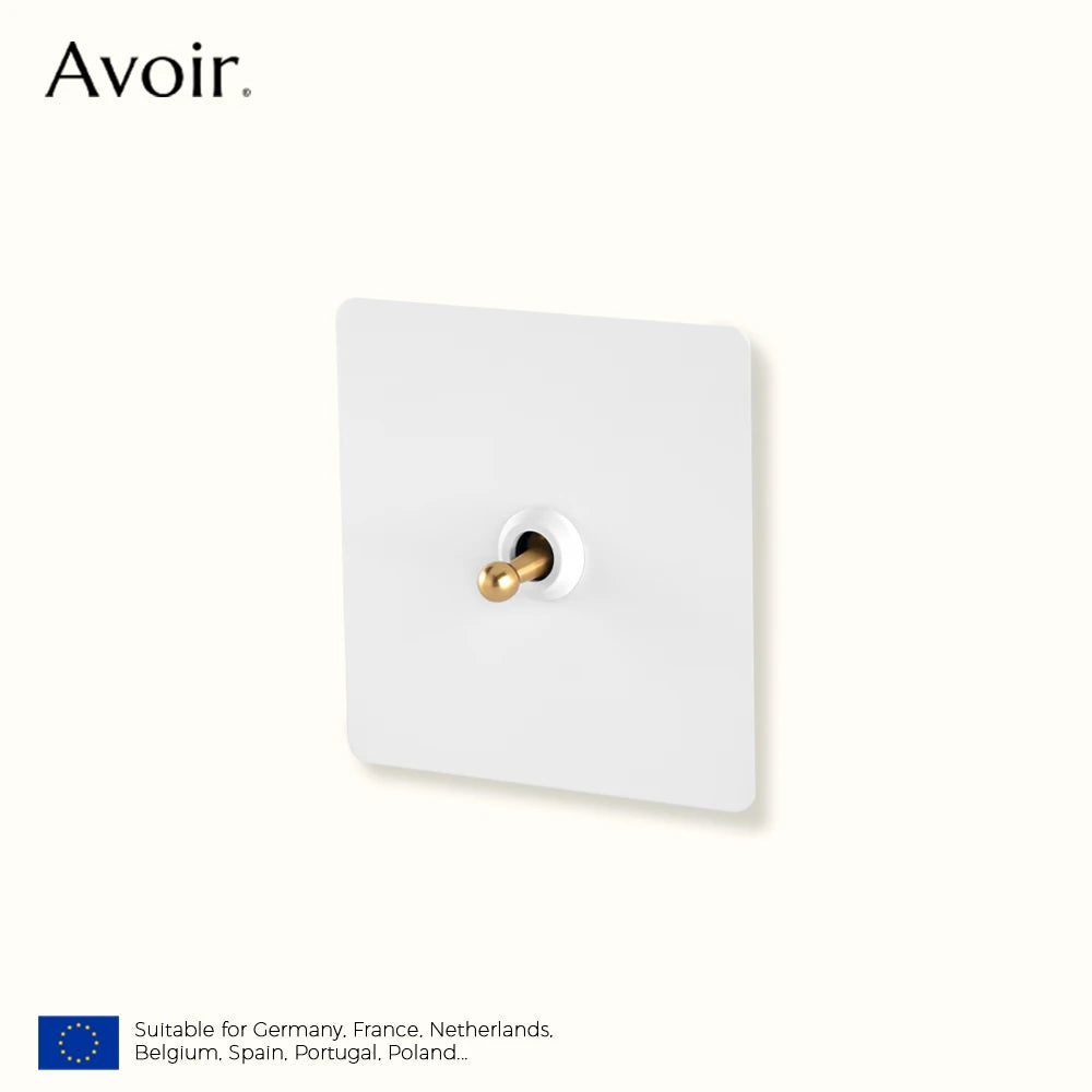Avoir White Sockets And Switches Retro Switch Button 220V Light Switch Dimmer Toggle Switches 220V Stainless Home Improvements