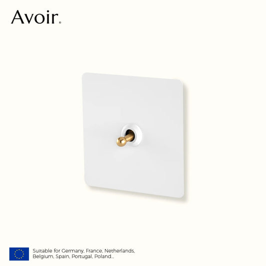 Avoir White Sockets And Switches Retro Switch Button 220V Light Switch Dimmer Toggle Switches 220V Stainless Home Improvements