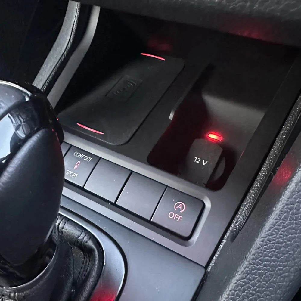 Car wireless Charger For volkswagen Golf 6 MK6 Golf 5 MK5 Scirocco Sagitar 2008-2013 Charging Panel Pad Phone Holder Accessories