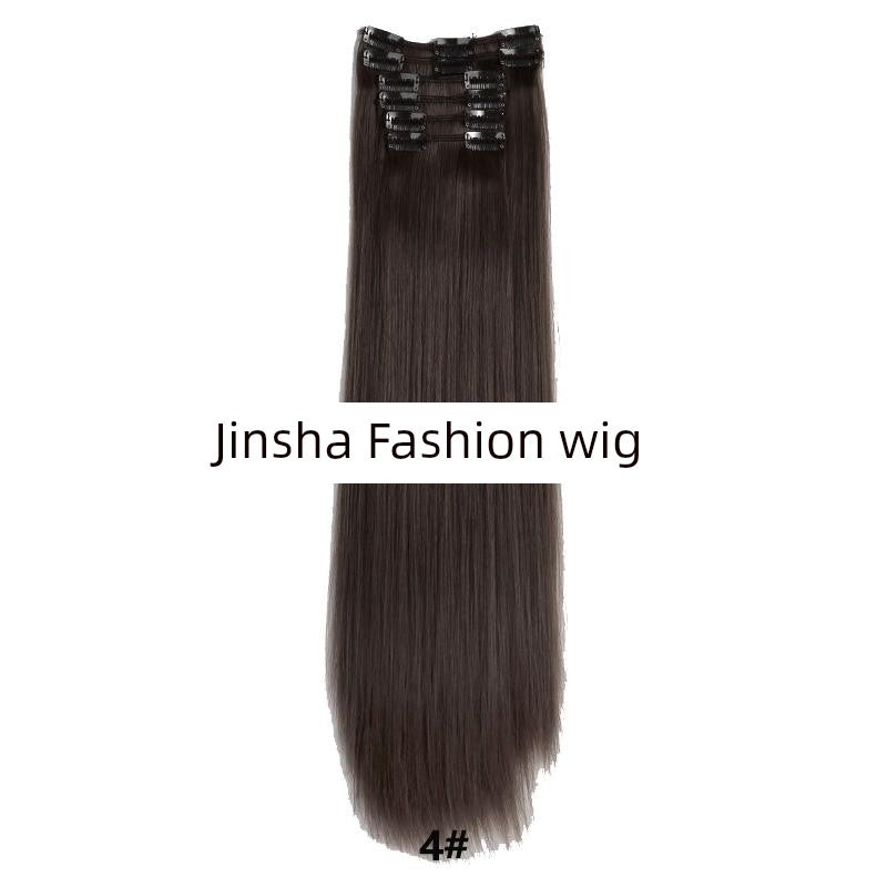 Wig Set One-Piece Seamless Long Straight Hair Piece Thickened Increase Hair Amount Nature Realistic Extension Hair Piece