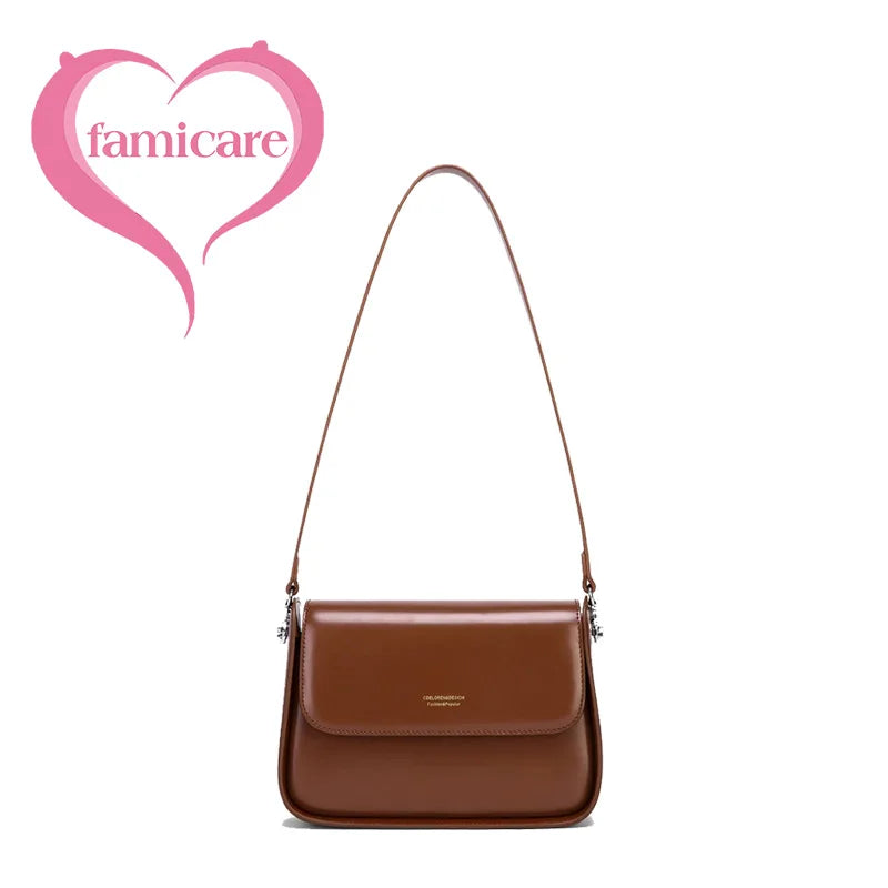 2024 New Women's Bag Female Luxury Soft Genuine Leather Handbag Lady Fashion Daily Casual Shoulder Bag Girls Crossbody Messenger