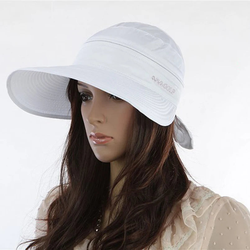 Sunscreen Folding Dome Outdoor Beach Travel Hiking Hats Fashion Sun Hat Women Girls Anti-Uv Female Visors Caps Golfing Cycling