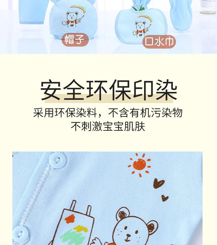 5PCS Newborn Girl Clothes Set New Born Going Home Clothes 0 3 Months Baby Clothing New Born Cotton Underwear Set