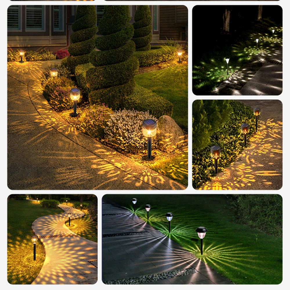 1/2/4PCS Solar Garden Light Lawn Light Home Outdoor Waterproof Decoration Yard Villa Garden Layout Plug Lamp Shadow Lamp