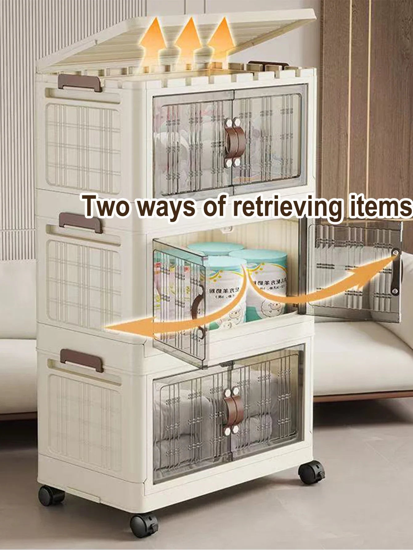 Large Capacity Folding Storage Cabinet - Dustproof Wardrobe Closet Organizer Easy Install