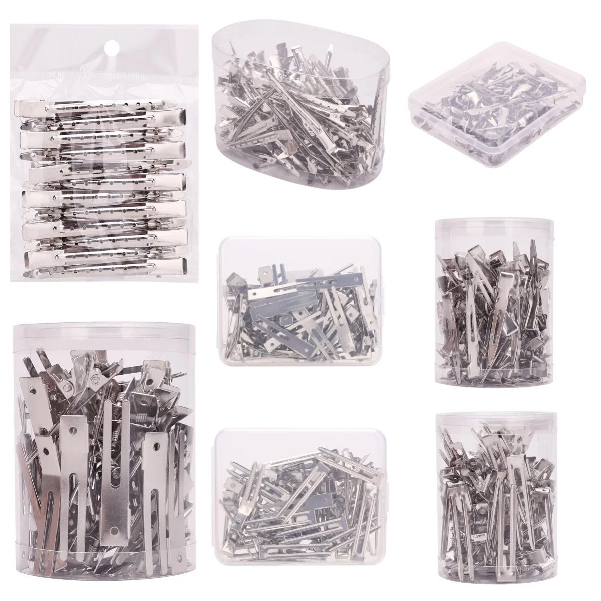 12/35/50/70/80Pcs Positioning Metal Hair Clips Hairpins for Women Styling Tools Barber Hair Cut Clamps DIY Curls for Salon