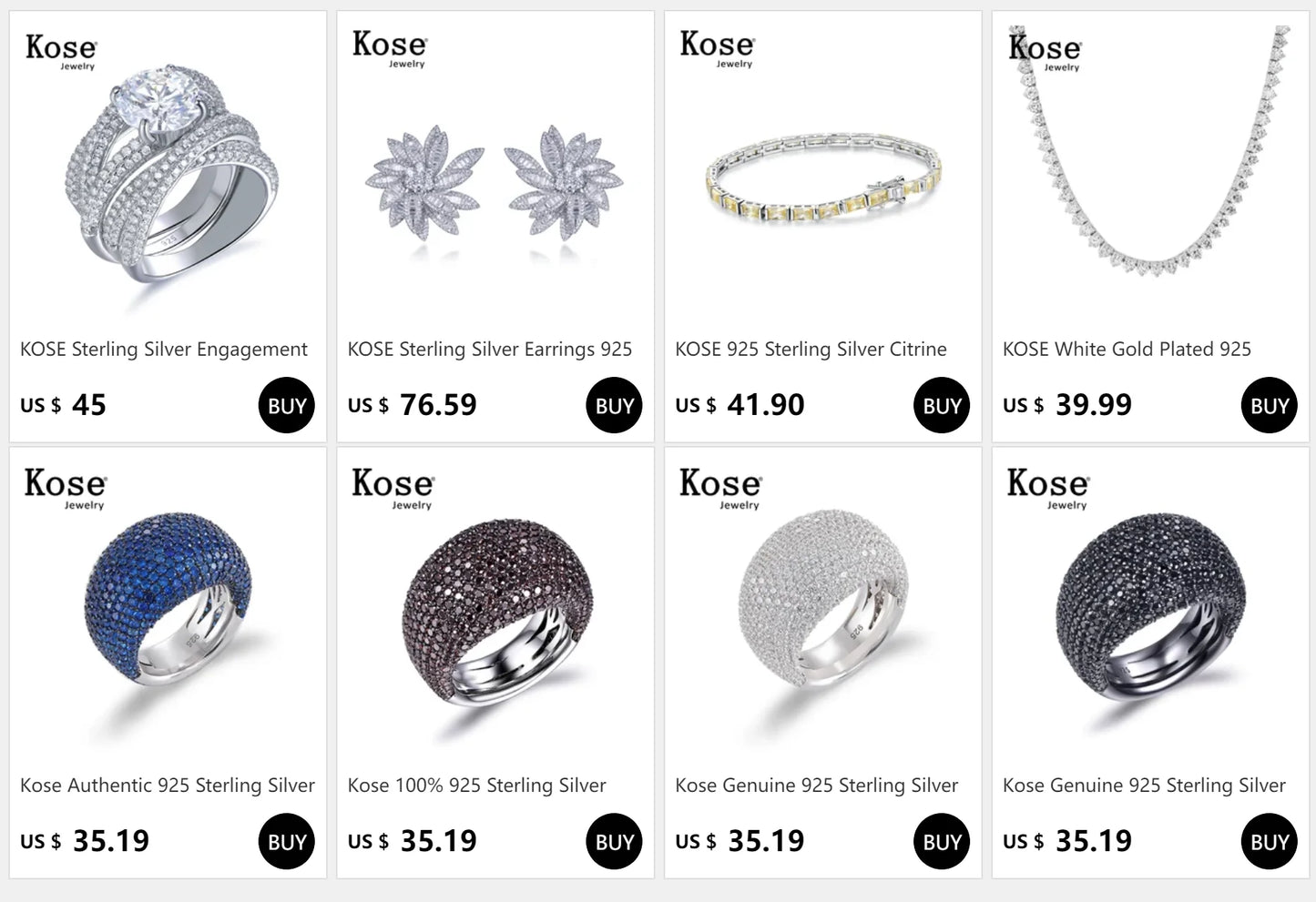 KOSE Retro Ethnic Crystal Earrings Breastplate Cartilage Ladies Earrings Fashion Jewelry Party Daily Clothing Accessories