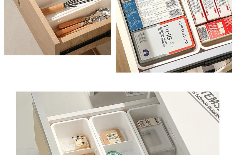 Extendable Drawer Organizer with Adjustable Dividers for Underwear Makeup Socks Office Supplies Kitchen Cabinet Home Storage Box