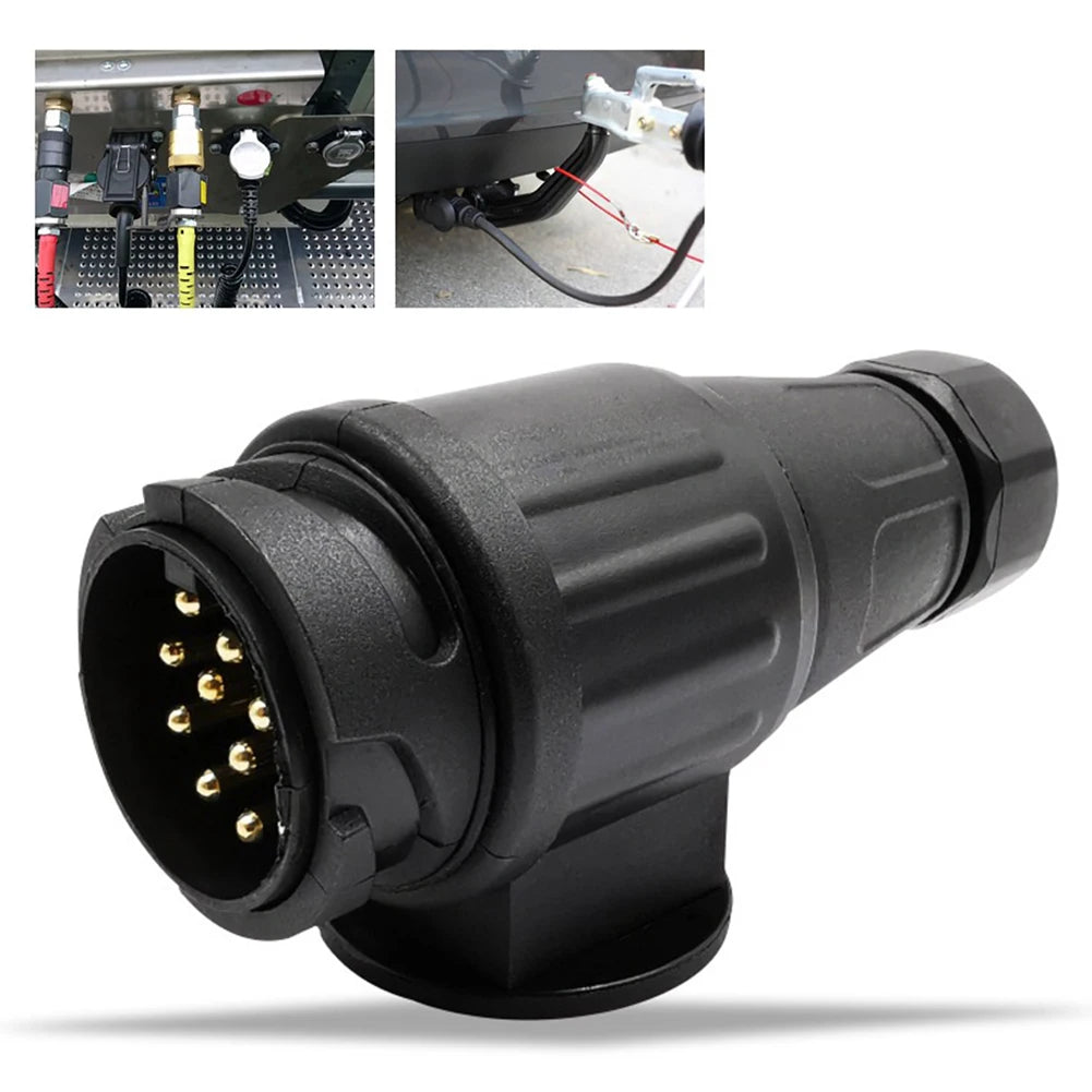 13Pin Trailer Plug 12V Towing Bar Socket 13 Pole Caravan Wiring Electrical Connector Trailer Electrical Connector for Vehicle RV