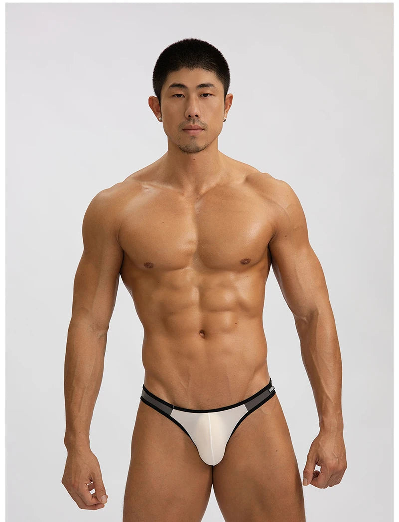 Ice Silk Sexy Men Underwear Briefs Cueca Mid Waist Thin Calcinha Quick Dry Youth Panties Ropa Interior Hombre U Pouch Underpants