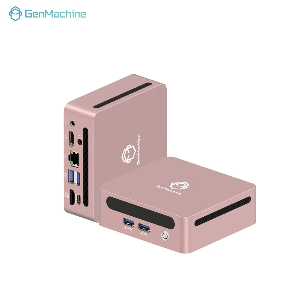 Genmachine Mini PC Intel Alder Lake N100 4 Core 4 Thread 3.4GHz TDP 6W 8GB DDR4 256GB PCIe 3.0 SSD WiFi 6 BT5.2 Desktop Computer