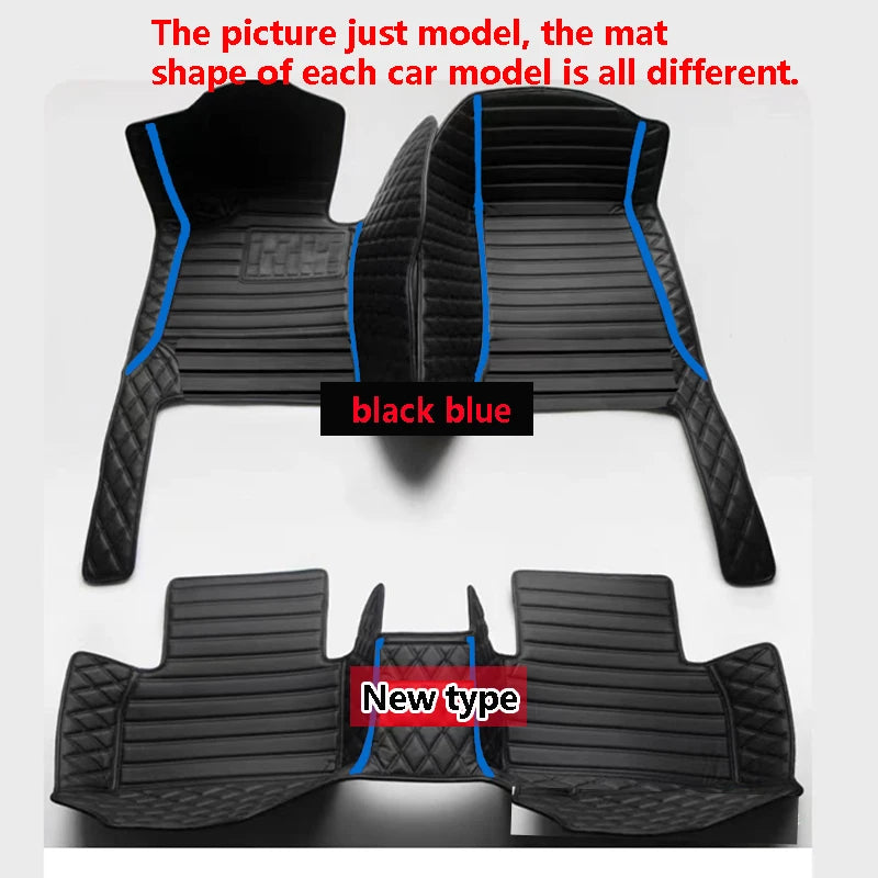 Car Floor Mats For VW Golf 4 MK4 1998 1999 2000 2001 2002 2003 car Accessories Leather Carpets Rugs Foot Pads