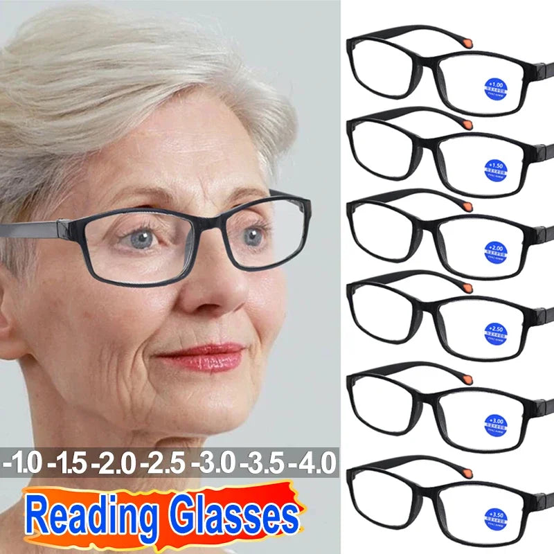 Multifocal Progressive Reading Glasses Men Intelligent Small Frame Ultralight Anti Blue Light Presbyopic Eyewear Women +1.0~+4.0