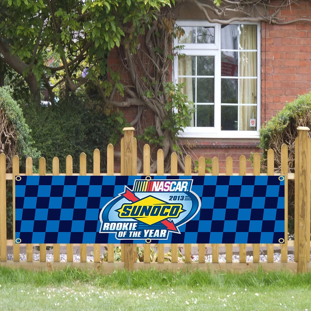 60X240cm Sunocos racing car Banner Flag Polyester Printed Garage or Outdoor Decoration Tapestry