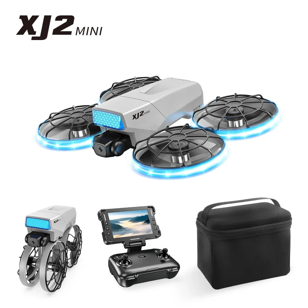XJ2 Mini Drone 8K HD Camera, Foldable Brushless RC Quadcopter, Remote Control Toy for Kids Teens Beginners Gift Drone