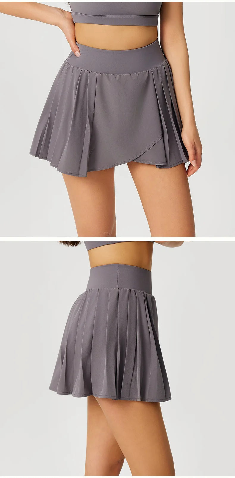 High Waisted Tennis Mini Skirt Women's Tennis Yoga Golf Sports Belt Safety Pants Pocket Comfortable Breathable Sports Skirt