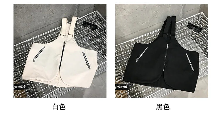 Multifunctional Cargo Vest Chest Bag Men Women Street Hip Hop Backpack Multi-purpose Wearable Crossbody Bags
