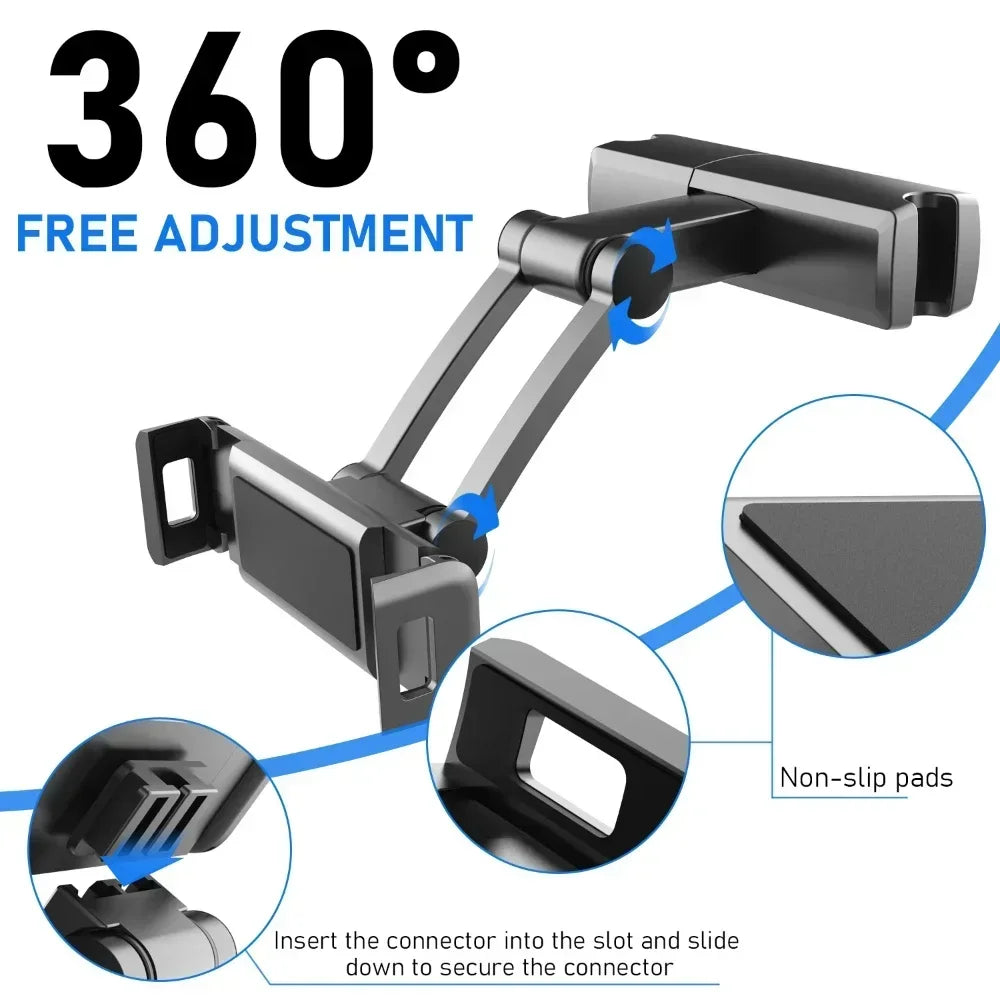 Collapsible Back Seat Headrest Tablet Phone Car Holder Stand Ajustable Support For IPhone IPad Xiaomi Car Mobile Mount
