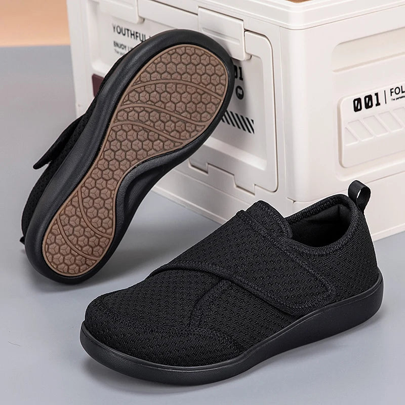 Men Women Open Shoes for Elderly Adjustable Diabetic Shoes Swollen Foot Fat Wide Hallux Valgus Bunion Orthopedics Thumb Eversion