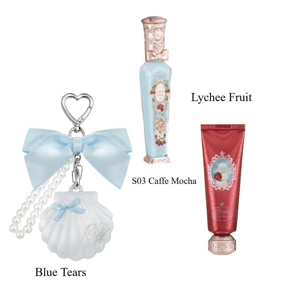 Flower Knows Lipstick Solid Perfume Mascara Set, Long-Lasting Fragrance, Gift for Women