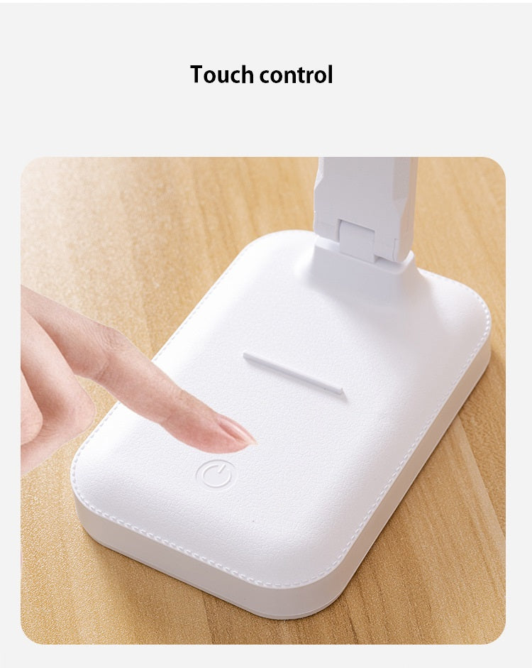 1PC Folding table lamp eye protection touch dimmable LED lamp student dormitory bedroom reading USB charge table lamp